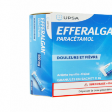 Efferalgan 500mg Vanille-Fraise - 16 sachets de granulés
