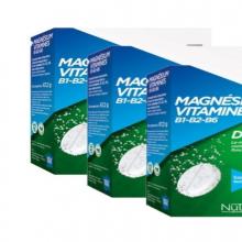 Nutrisanté Magnésium Vitamines B1/B2/B6 - Lot de 3 x 24 comprimés effervescents
