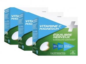 Nutrisanté Vitamine C Magnésium - Lot de 3 x 24 comprimés à croquer