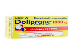 Doliprane 1000mg - 8 comprimés effervescents sécables