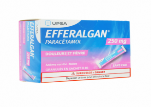 Efferalgan 250mg Vanille-Fraise - 10 sachets de granulés