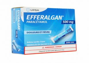 Efferalgan 500mg Vanille-Fraise - 16 sachets de granulés