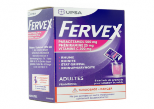 Fervex Adultes goût Framboise - 8 sachets