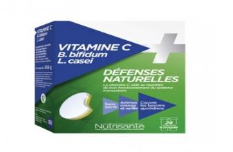 Nutrisanté Vitamine C B.bifidum L.casei - 24 comprimés à croquer