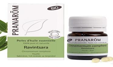 Pranarom Perles d'huile essentielle de Ravintsara BIO - 60 mini capsules