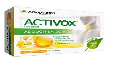 Activox Pastilles Miel Citron Sans Sucre - 24 pastilles